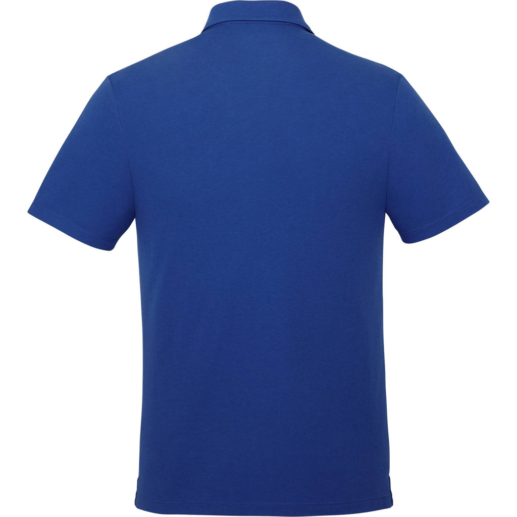 Somoto Eco Recycled Jersey Polo for Men Embroidery - New Royal - Back