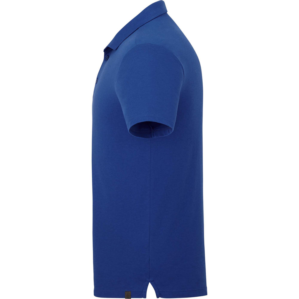 Somoto Eco Recycled Jersey Polo for Men Embroidery - New Royal - Left Side