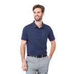 Somoto Eco Recycled Jersey Polo for Men Embroidery - Vintage Navy - Front On Model 2