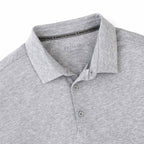 Somoto Eco Recycled Jersey Polo for Men Sublimation - Heather Grey - Collar Detail
