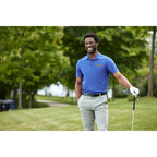 Somoto Eco Recycled Jersey Polo for Men Sublimation - New Royal - On Model