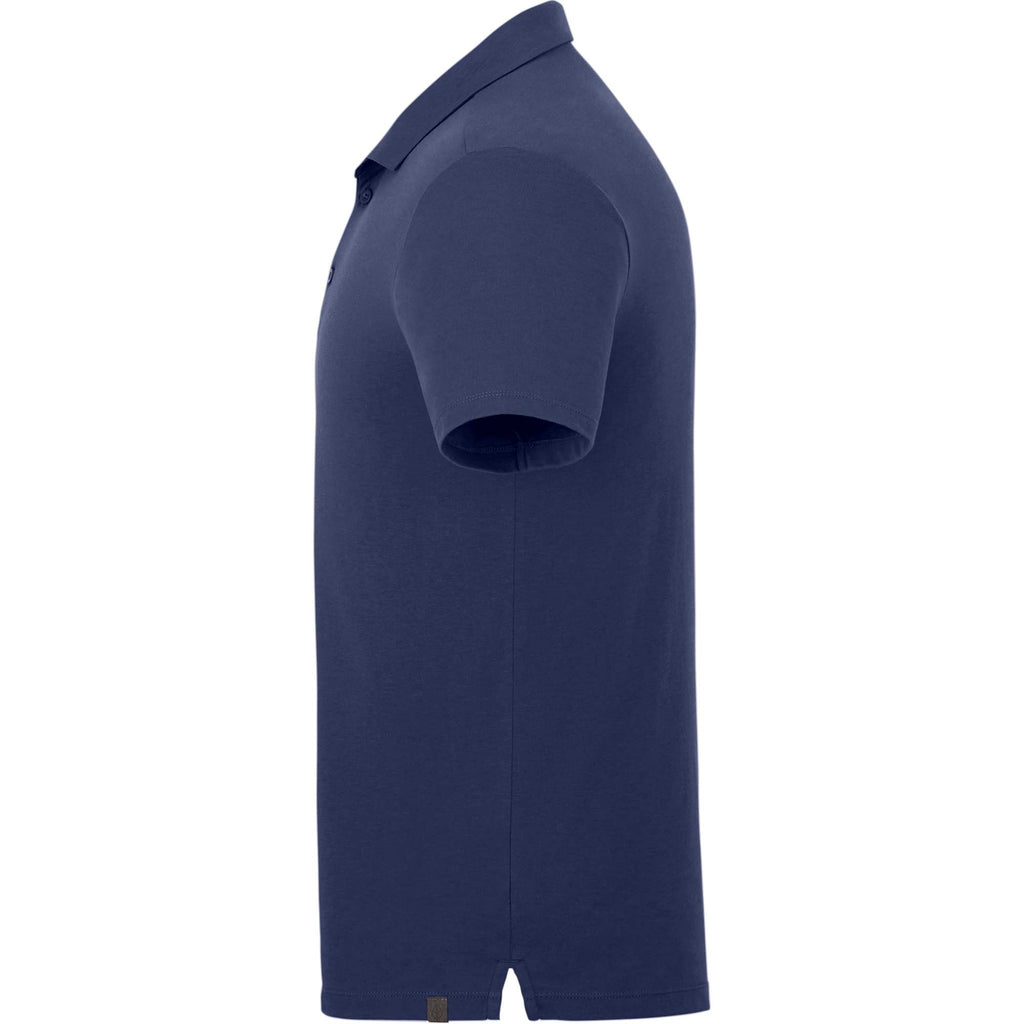 Somoto Eco Recycled Jersey Polo for Men Sublimation - Vintage Navy - Left Side