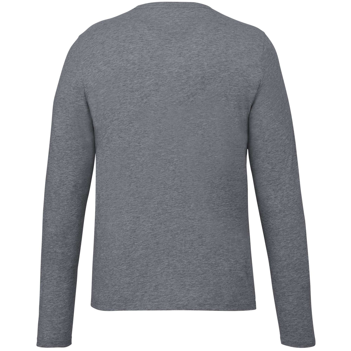Somoto Eco Recycled Long Sleeve Tee for Men Embroidery - Heather Charcoal - Back