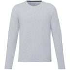 Somoto Eco Recycled Long Sleeve Tee for Men Embroidery - Heather Grey - Front