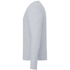 Somoto Eco Recycled Long Sleeve Tee for Men Embroidery - Heather Grey - Left Side