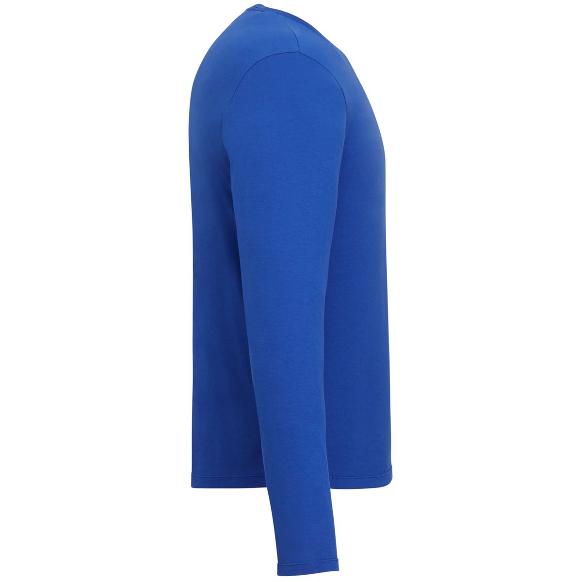 Somoto Eco Recycled Long Sleeve Tee for Men Embroidery - New Royal - Right Side