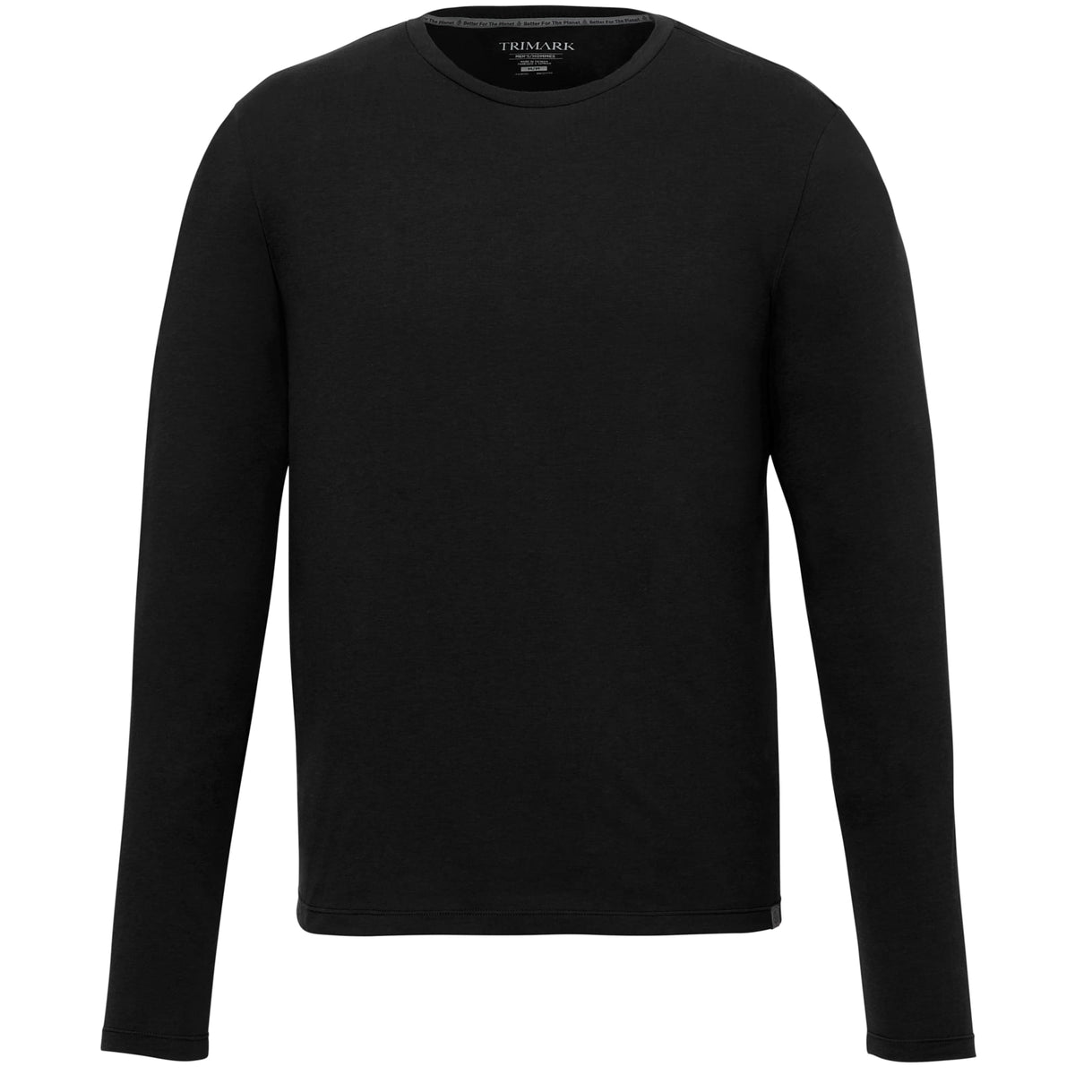 Somoto Eco Recycled Long Sleeve Tee for Men Sublimation - Black - Front