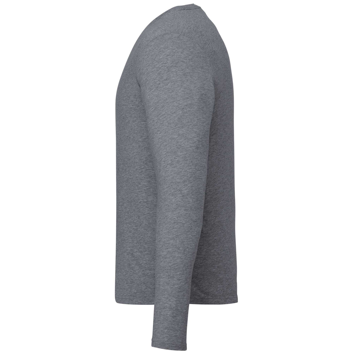 Somoto Eco Recycled Long Sleeve Tee for Men Sublimation - Heather Charcoal - Left Side
