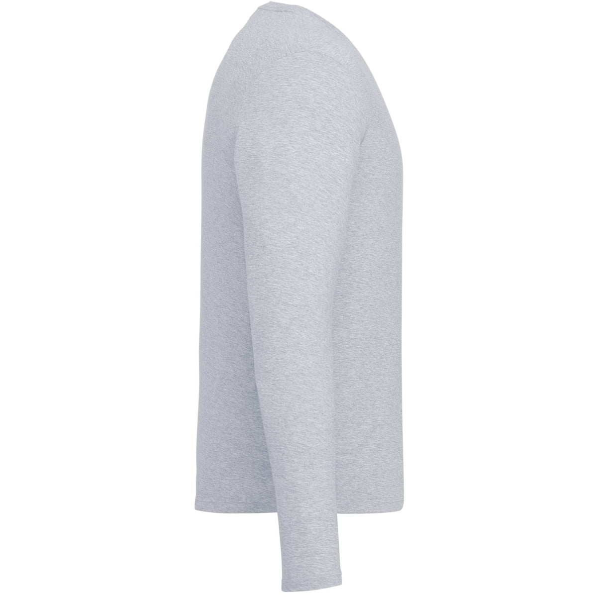 Somoto Eco Recycled Long Sleeve Tee for Men Sublimation - Heather Grey - Right Side
