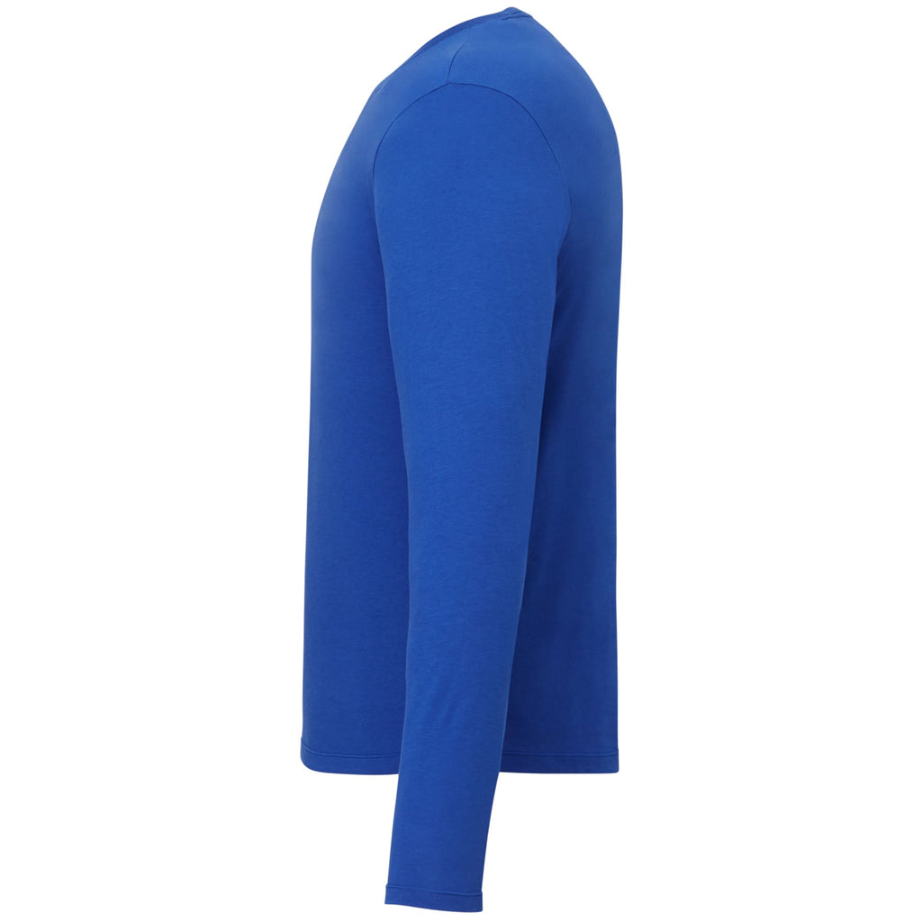Somoto Eco Recycled Long Sleeve Tee for Men Sublimation - New Royal - Left Side