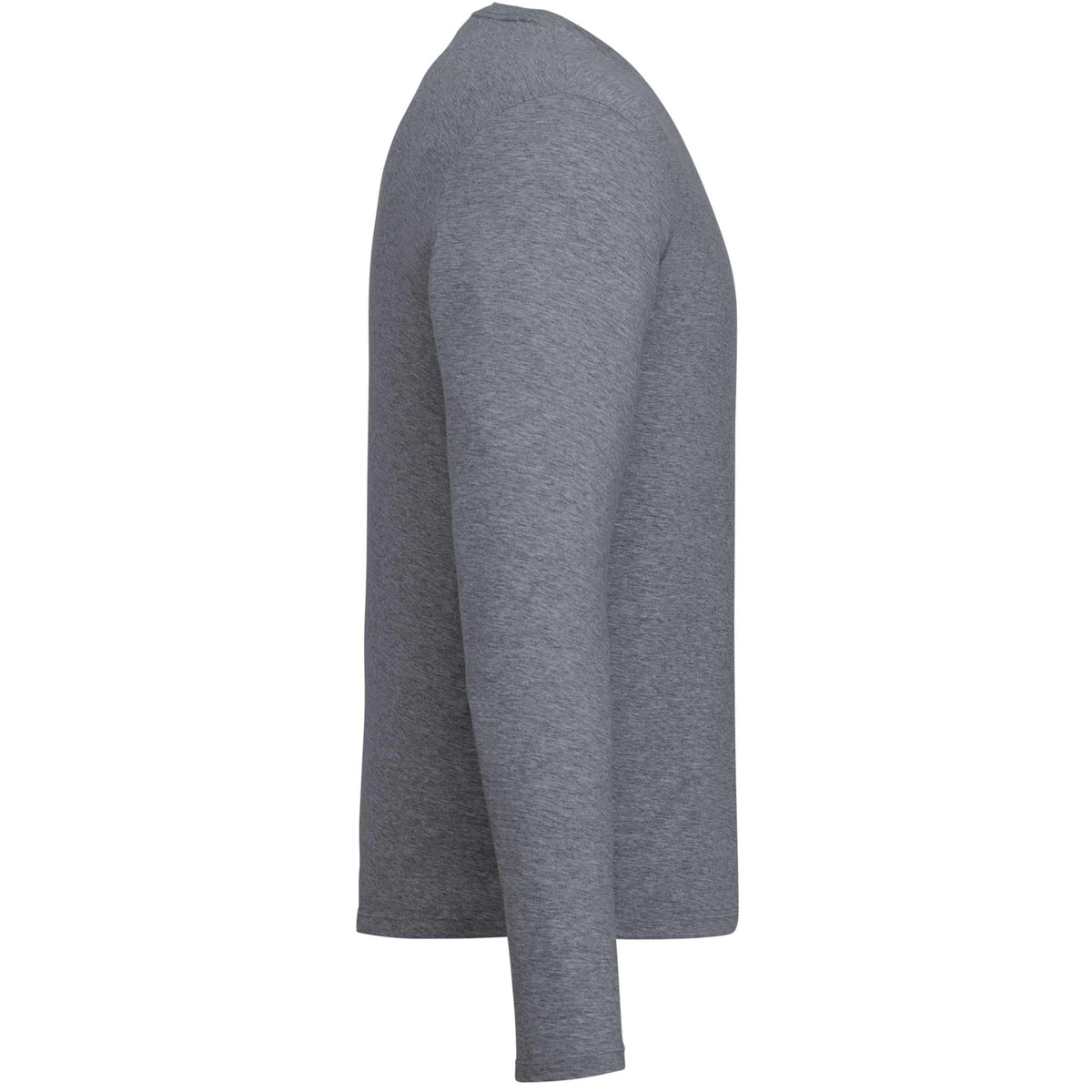 Somoto Eco Recycled Long Sleeve Tee for Men Transfer - Heather Charcoal - Right Side