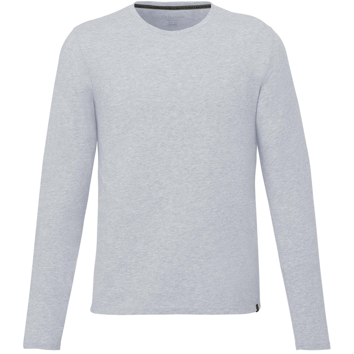Somoto Eco Recycled Long Sleeve Tee for Men Transfer - Heather Grey - Front