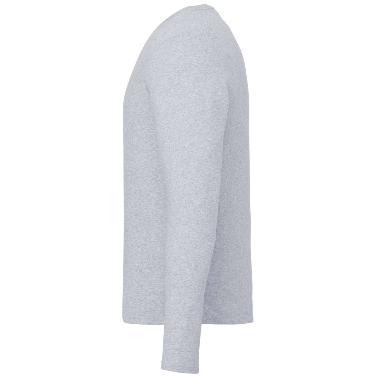 Somoto Eco Recycled Long Sleeve Tee for Men Transfer - Heather Grey - Left Side