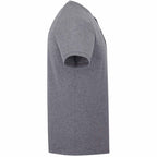 Somoto Eco Recycled Short Sleeve Henley for Men Sublimation - Heather Charcoal - Right Side