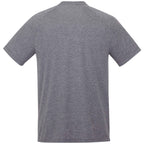 Somoto Eco Recycled Short Sleeve Henley for Men Transfer - Heather Charcoal - Back