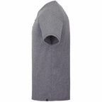 Somoto Eco Recycled Short Sleeve Henley for Men Transfer - Heather Charcoal - Left Side