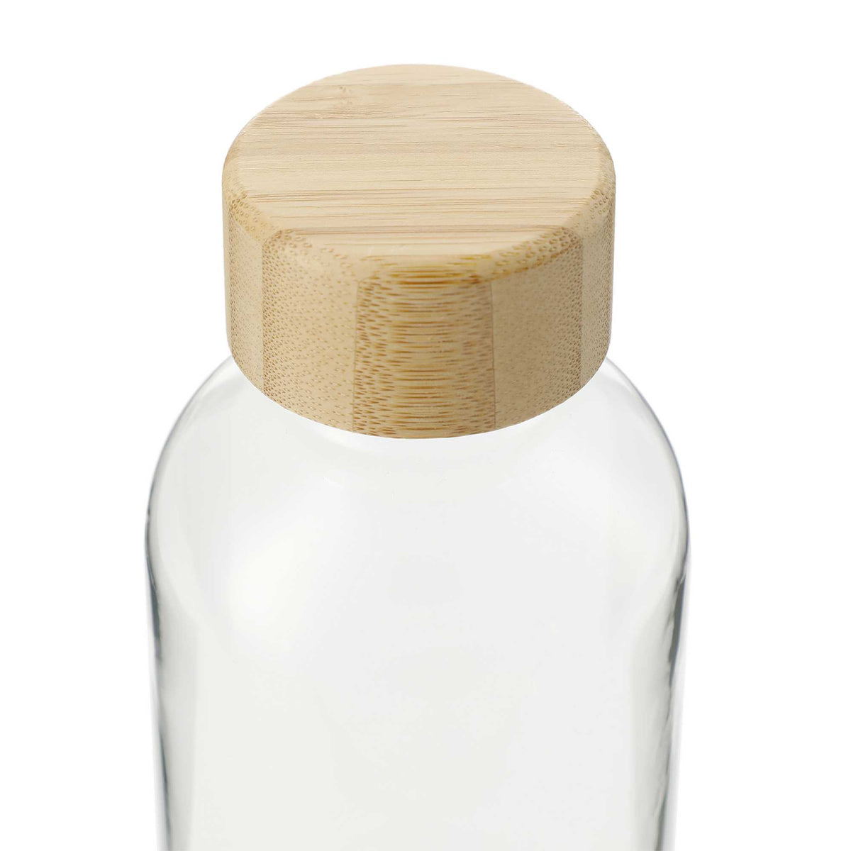 Sona Recycled PET Bottle with Bamboo Lid, 22 oz - Clear - Front 2