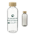 Sona Recycled PET Bottle with Bamboo Lid, 22 oz - Clear - Front Group