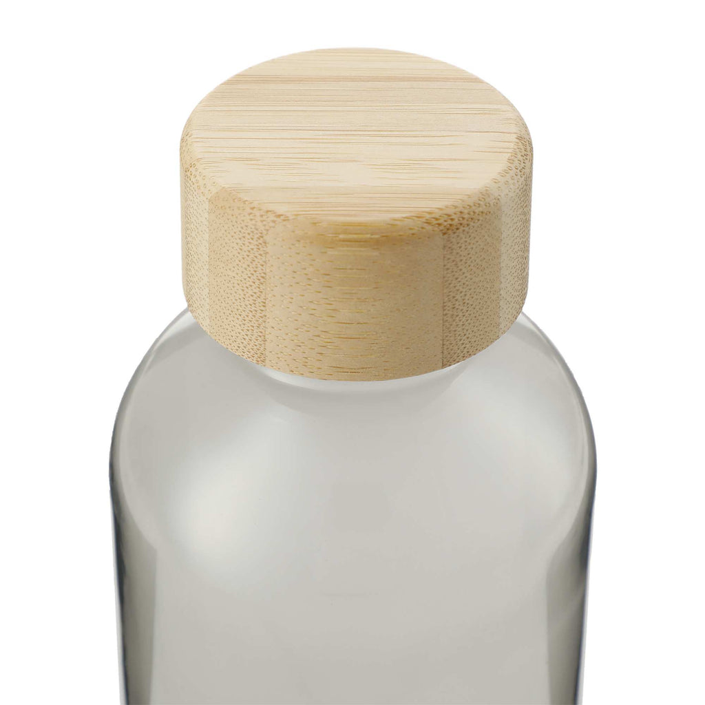 Sona Recycled PET Bottle with Bamboo Lid, 22 oz - Smoke - Front 2