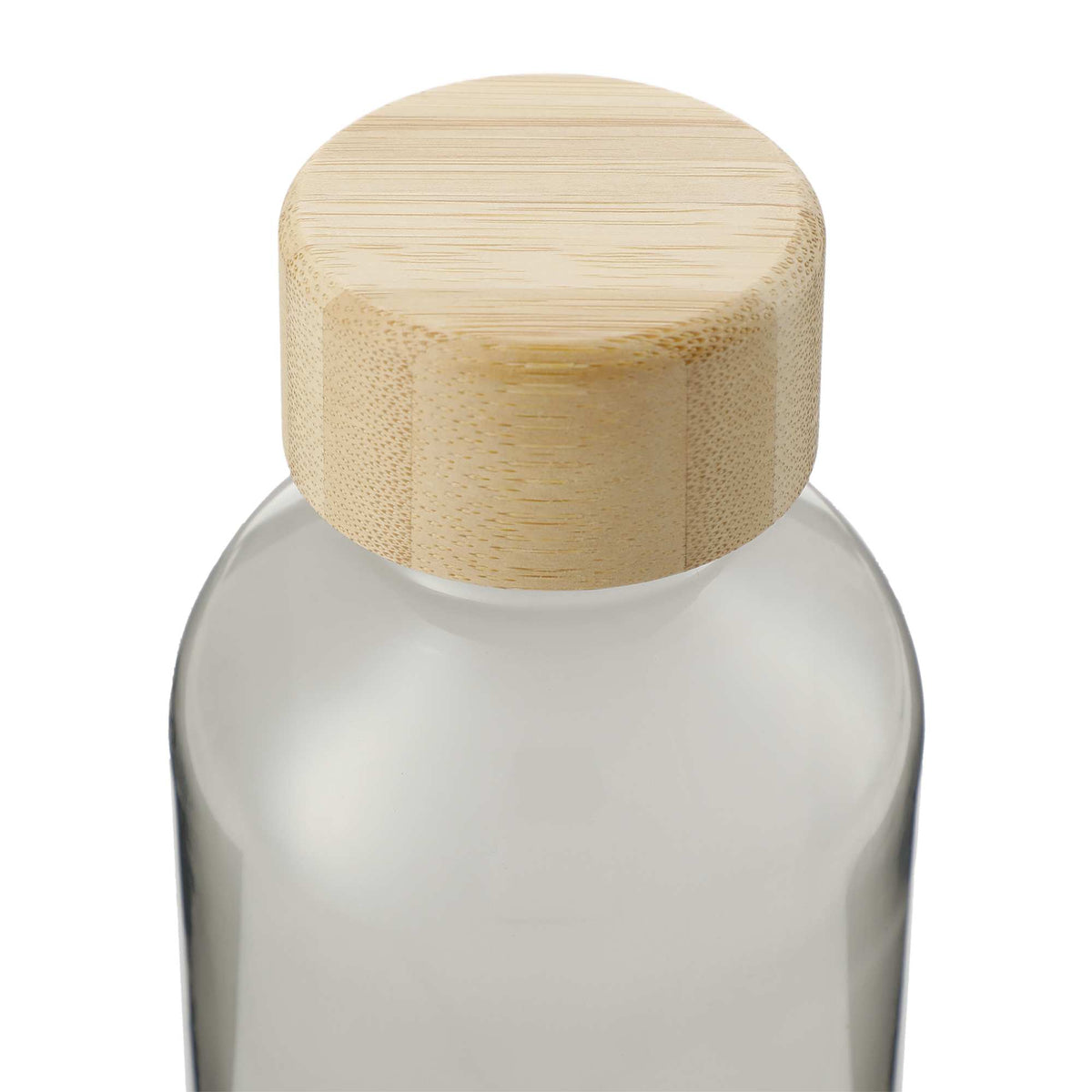 Sona Recycled PET Bottle with Bamboo Lid, 22 oz - Smoke - Front 2