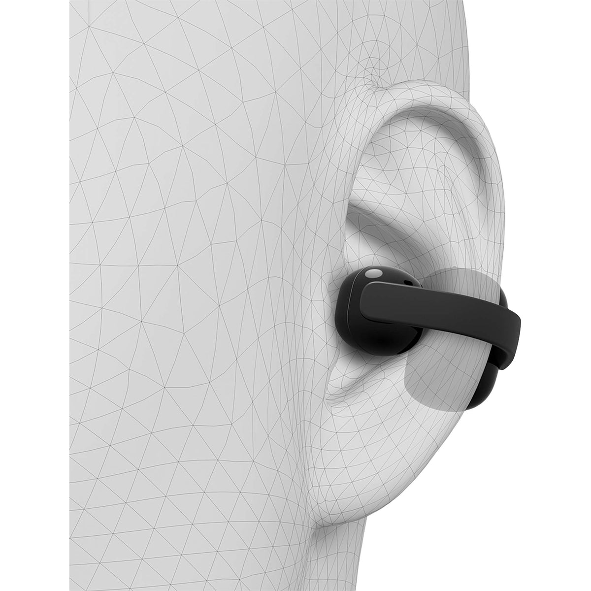 Sony LinkBuds Clip Open Ear Wireless Earbuds - Black - Front Earbuds 4