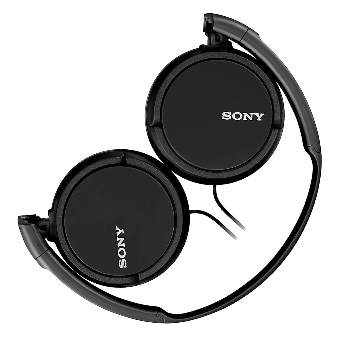 Sony MDR-ZX110AP Wired On-Ear Headphones with Mic - Black - Front Left