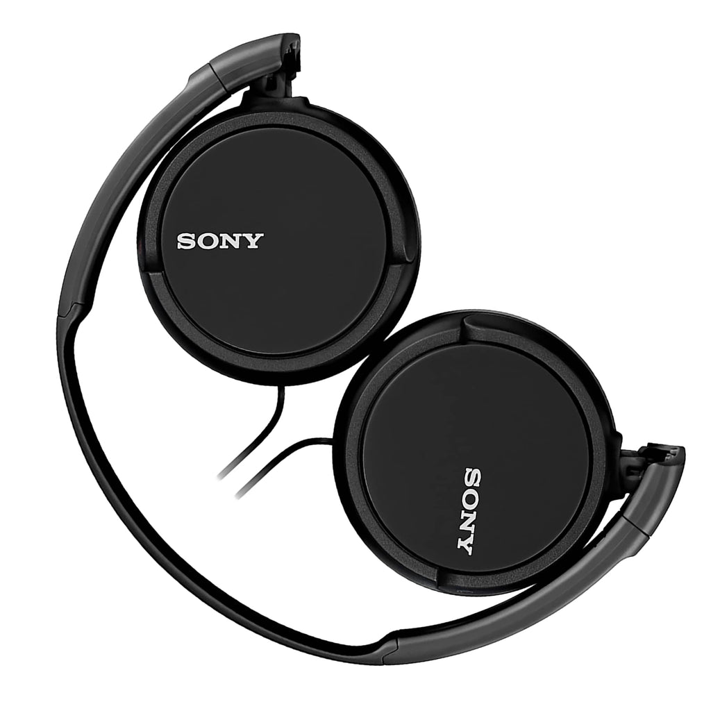 Sony MDR-ZX110AP Wired On-Ear Headphones with Mic - Black - Front Right