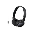 Sony MDR-ZX110AP Wired On-Ear Headphones with Mic - Black - Left Angle