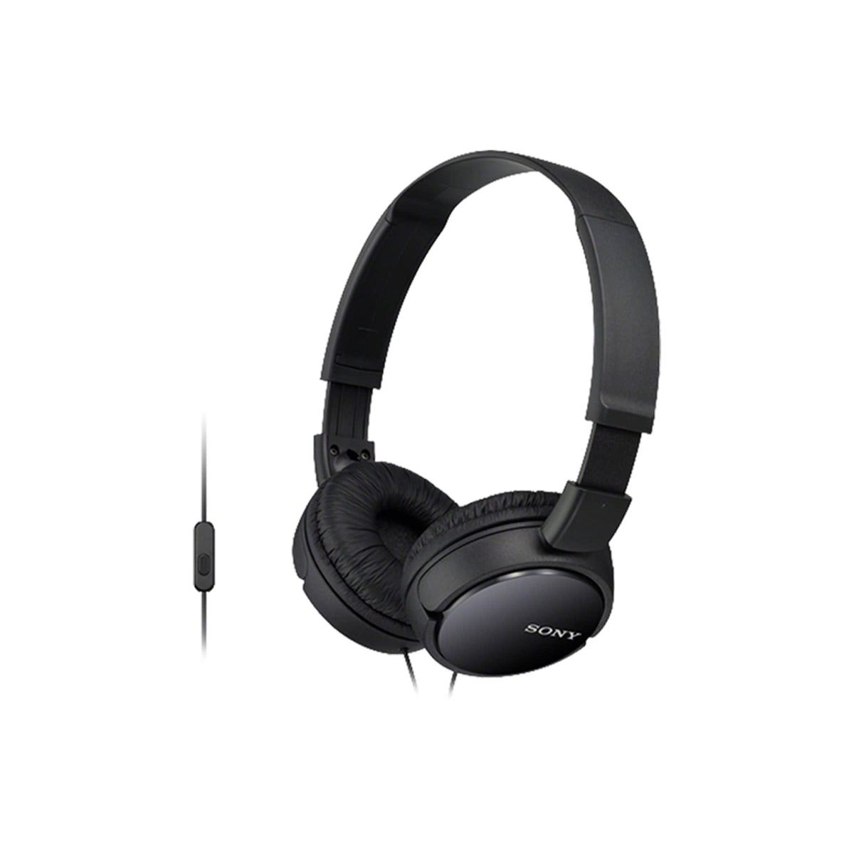 Sony MDR-ZX110AP Wired On-Ear Headphones with Mic - Black - Left Angle