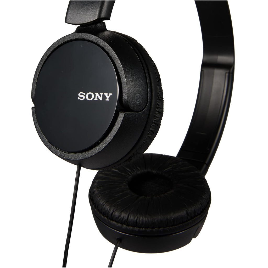 Sony MDR-ZX110AP Wired On-Ear Headphones with Mic - Black - Left