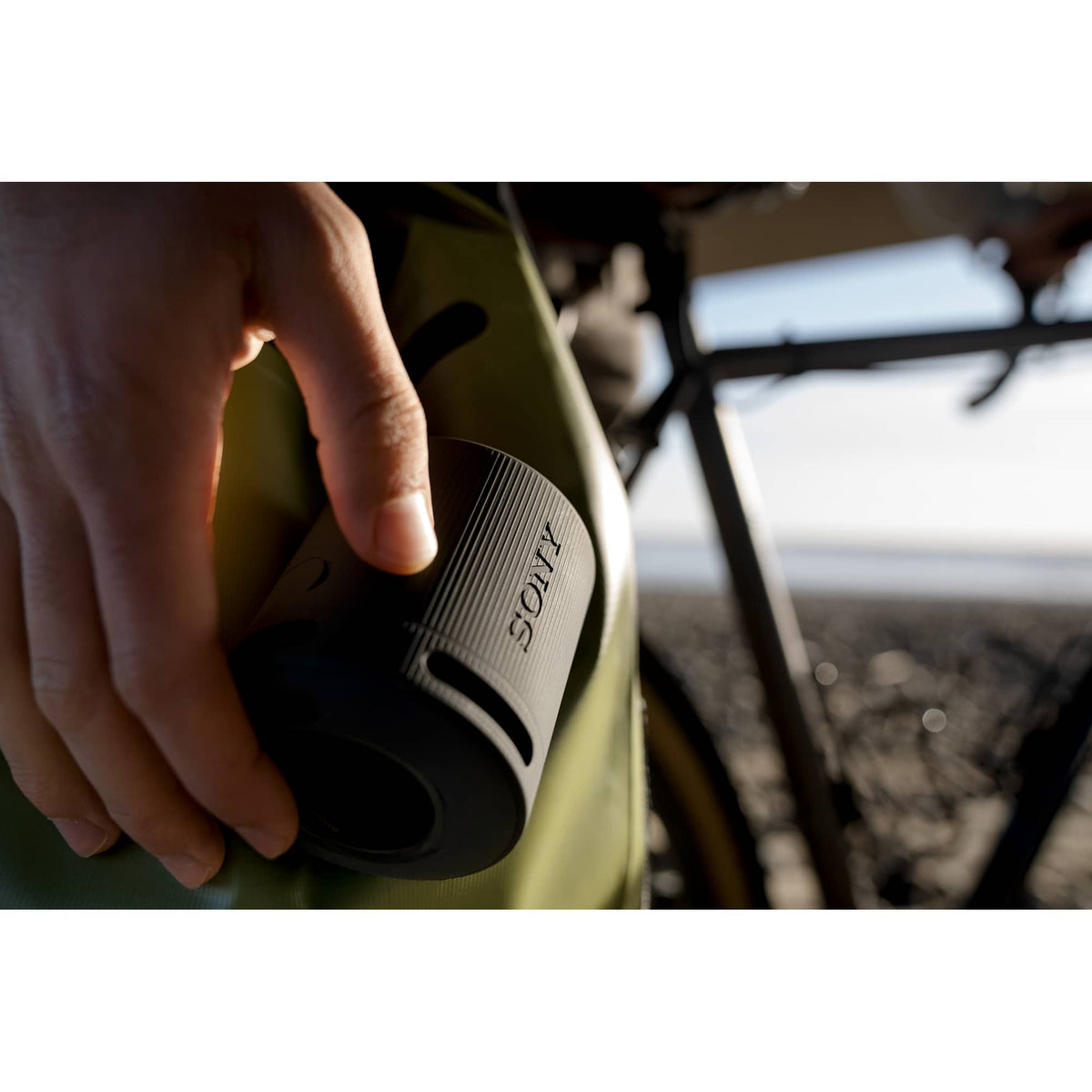 Sony SRS-XB100 Waterproof Bluetooth Speaker with Strap Full Color - Black - Front Lifestyle 3