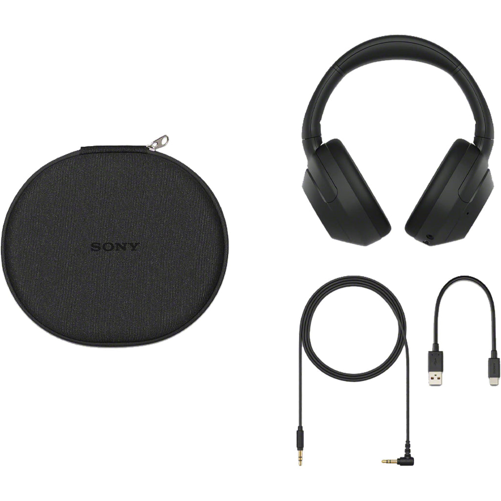 Sony ULT Wear Noise Canceling Headphones with Bass Boost Transfer - Black - Front Set