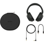 Sony ULT Wear Noise Canceling Headphones with Bass Boost Transfer - Black - Front Set