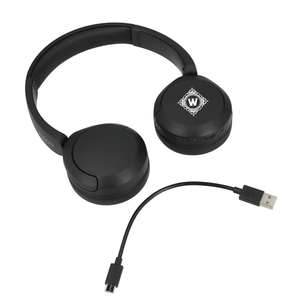 Sony WH-CH520 Lightweight Wireless Headphones with Mic - Black - Front