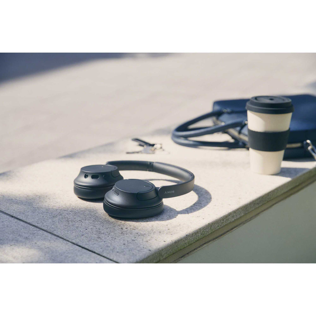 Sony WH-CH720N Noise Canceling Wireless Headphones - Black - Left Angle Front