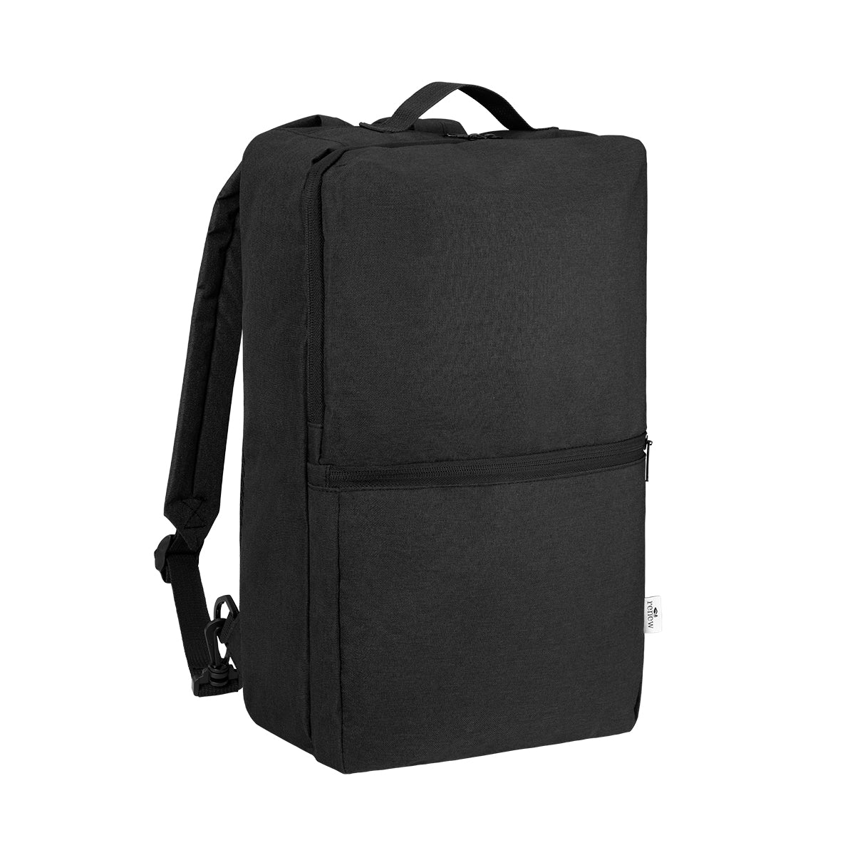 Sophie Convertible Computer Backpack in Recycled PET, Three-Way Embroidery - Black - Backpack