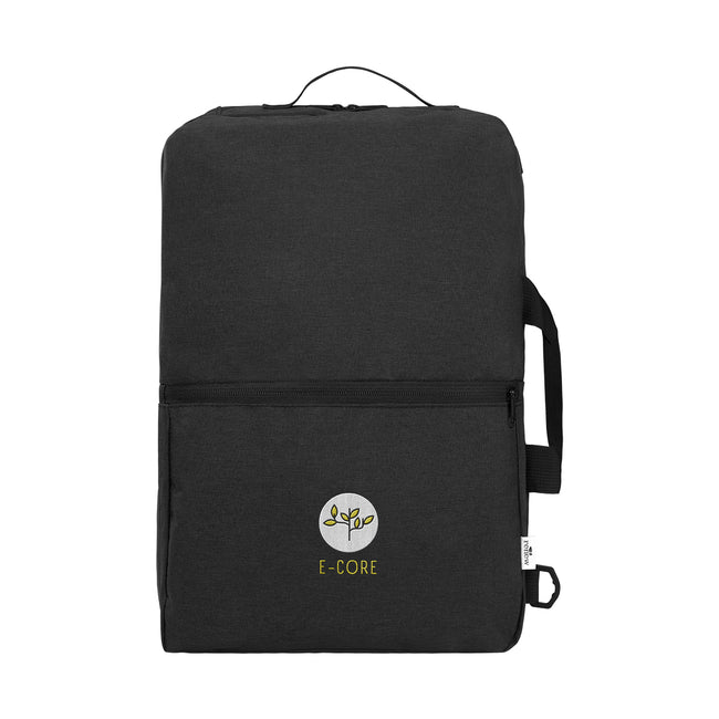 Sophie Convertible Computer Backpack in Recycled PET, Three-Way Embroidery