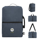 Sophie Convertible Computer Backpack in Recycled PET, Three-Way Embroidery - Navy - Embroidery