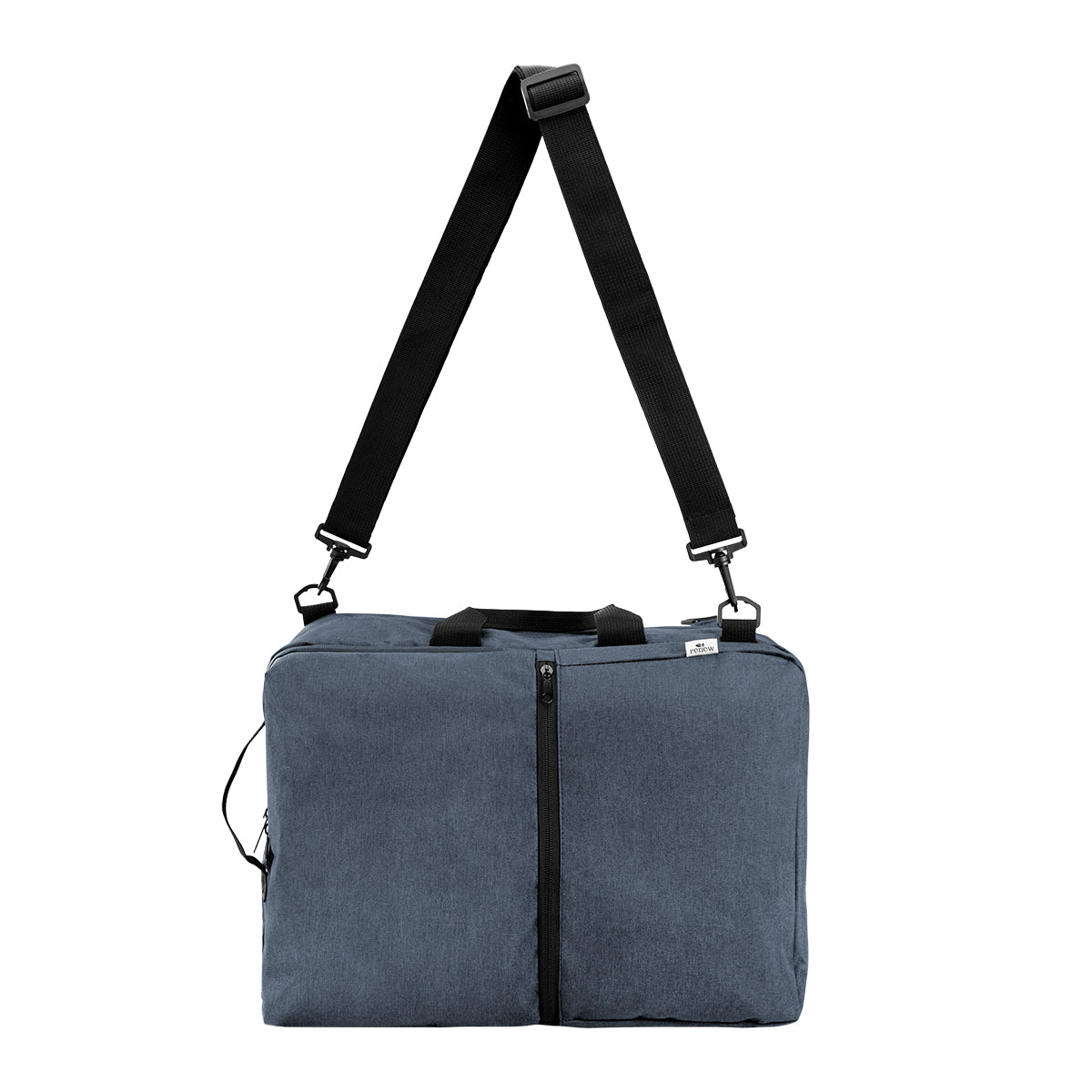 Sophie Convertible Computer Backpack in Recycled PET, Three-Way Embroidery - Navy - Messenge_Bag