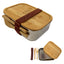 Sophisticate Bento Box in Stainless Steel and Bamboo - Sophisticate Stainless & Bamboo Bento Box
