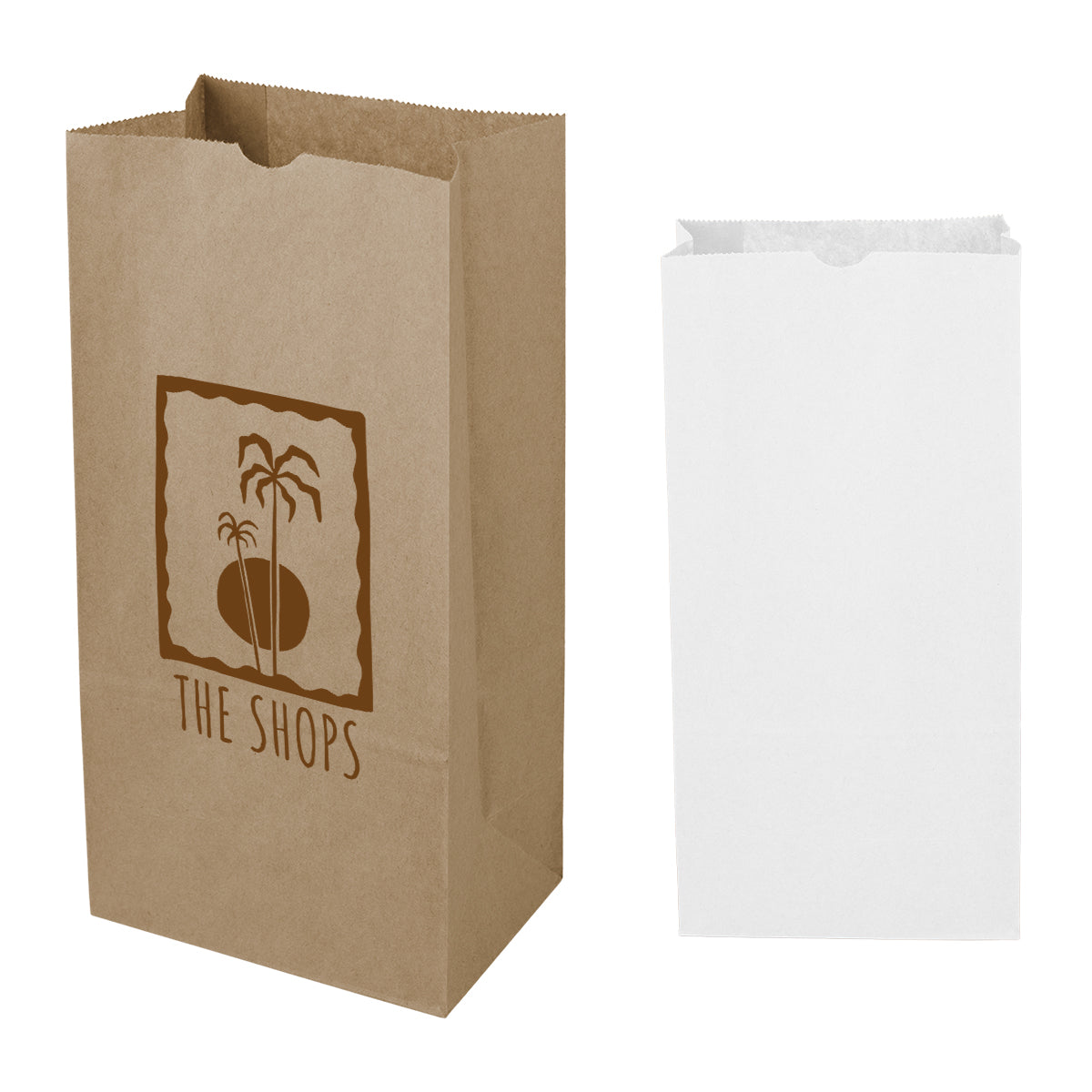 SOS Kraft Paper Bag, 6.12 x 12.43 Inches - 8# SOS Kraft Paper Bag – 6.12" x 12.43"