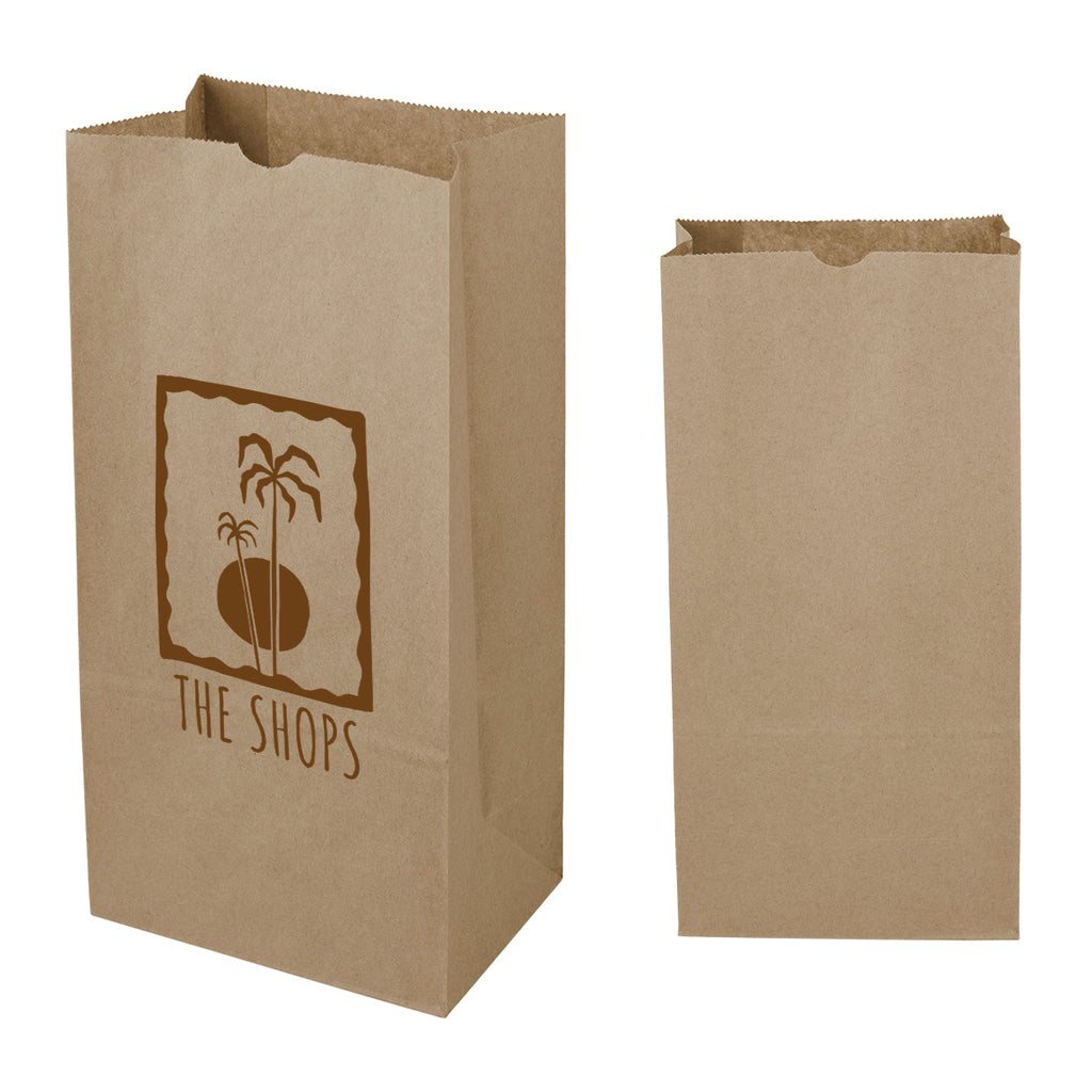 SOS Kraft Paper Bag, 6.12 x 12.43 Inches - Natural - Flexography