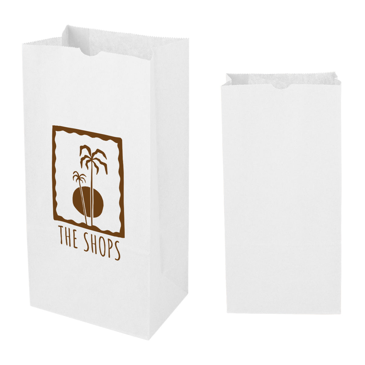 SOS Kraft Paper Bag, 6.12 x 12.43 Inches - White - Flexography