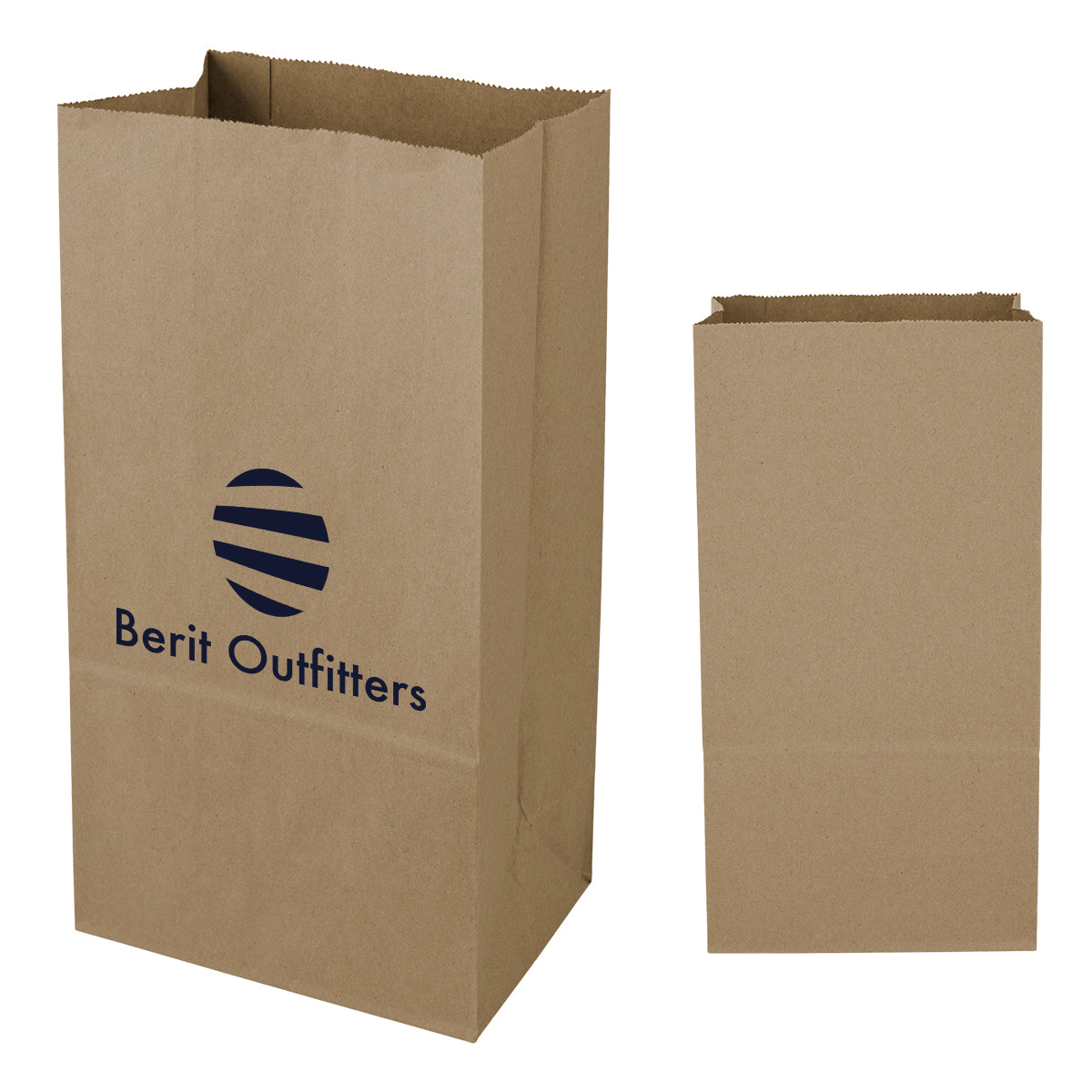 SOS Kraft Paper Bag, 7.06 x 13.75 Inches - Natural - Flexography