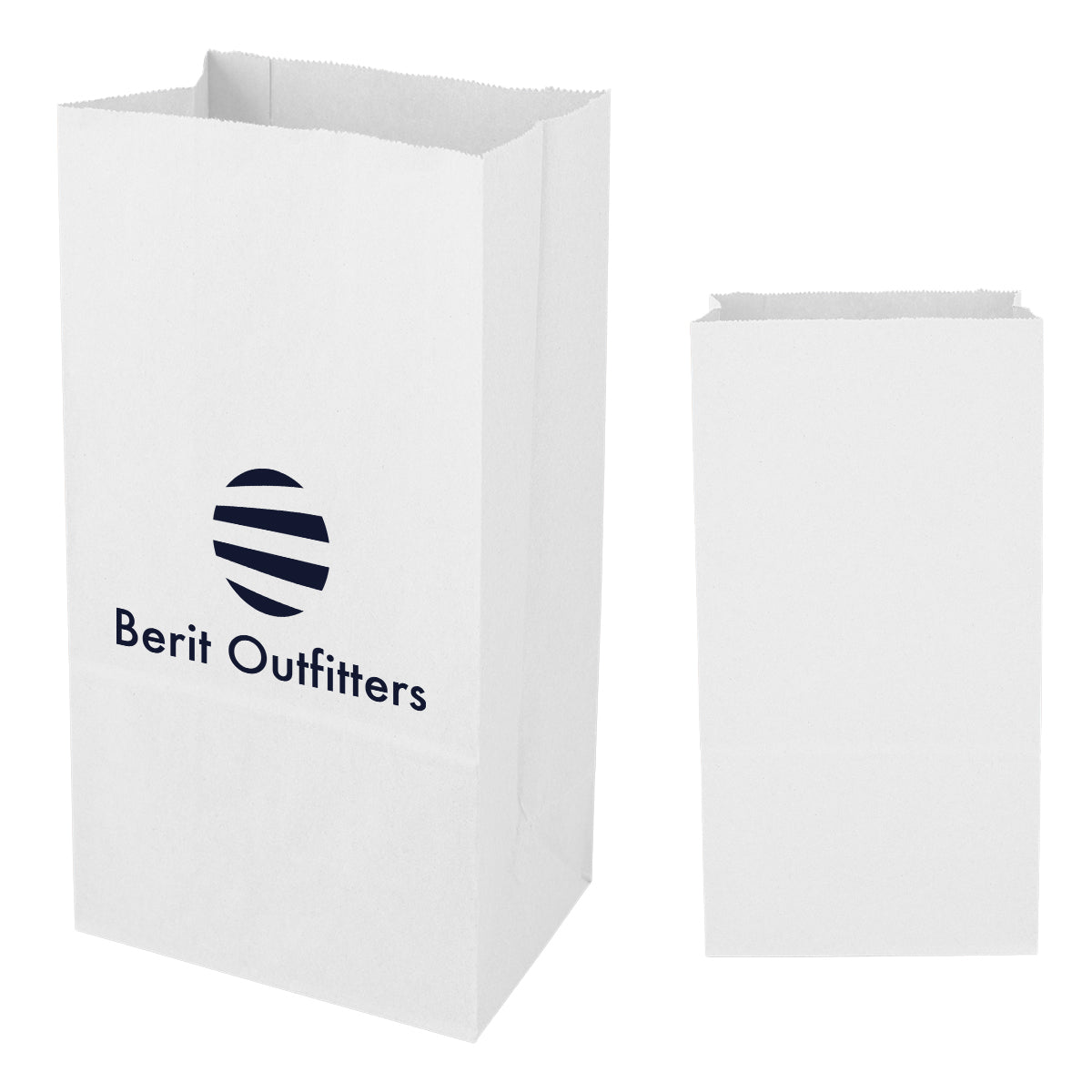 SOS Kraft Paper Bag, 7.06 x 13.75 Inches - White - Flexography