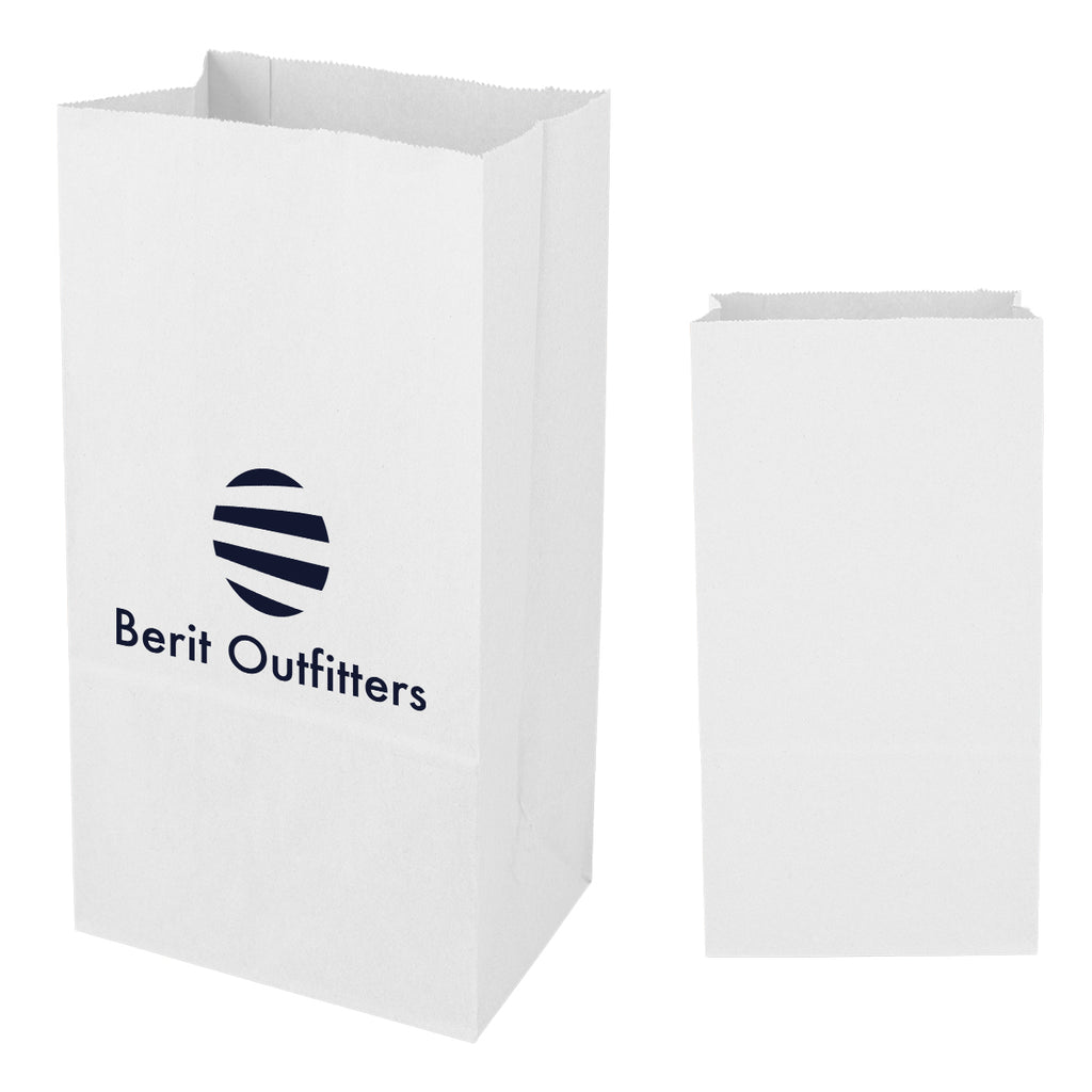 SOS Kraft Paper Bag, 7.06 x 13.75 Inches - White - Flexography