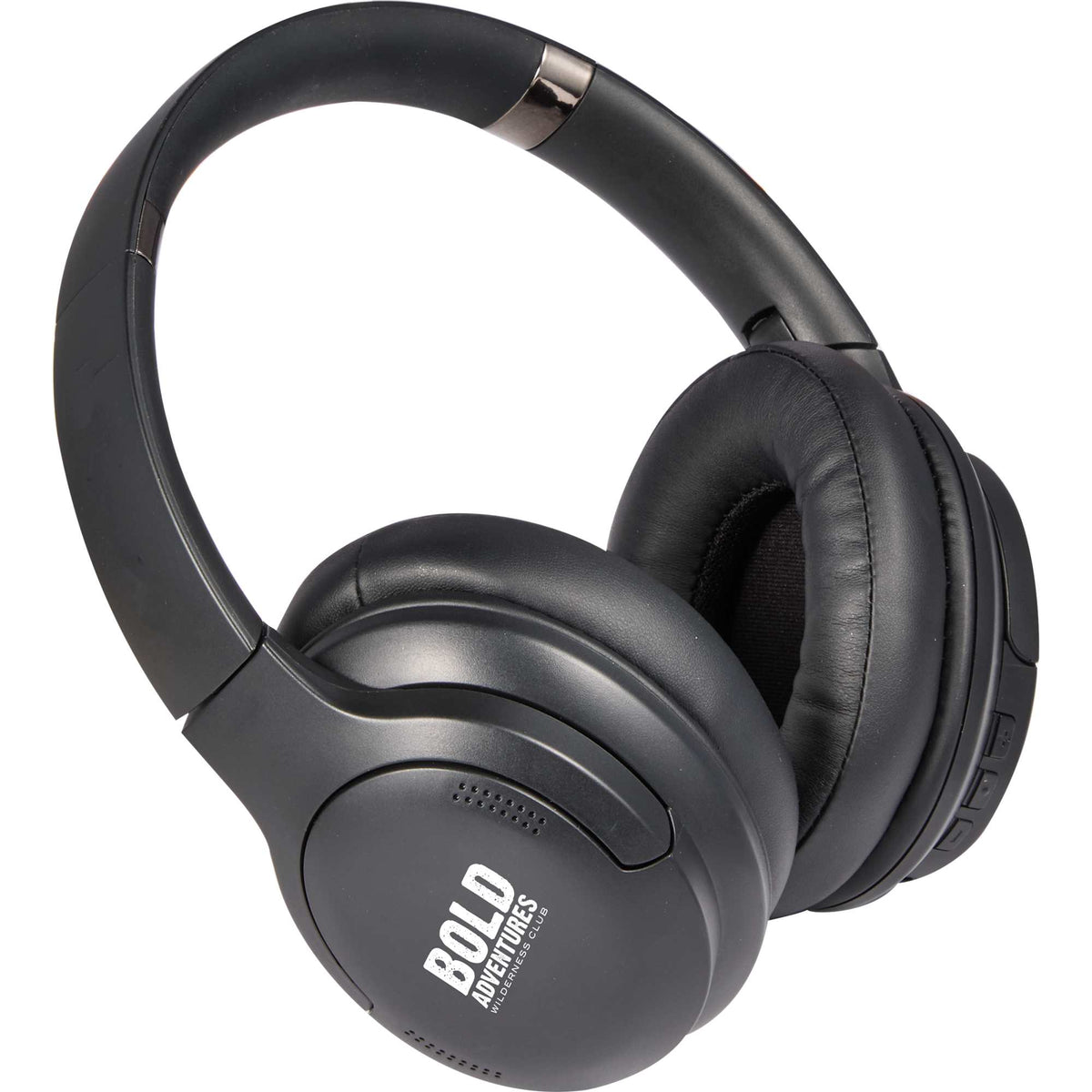 SoulMic Over-Ear Bluetooth Headphones in Recycled Plastic - Black - Front