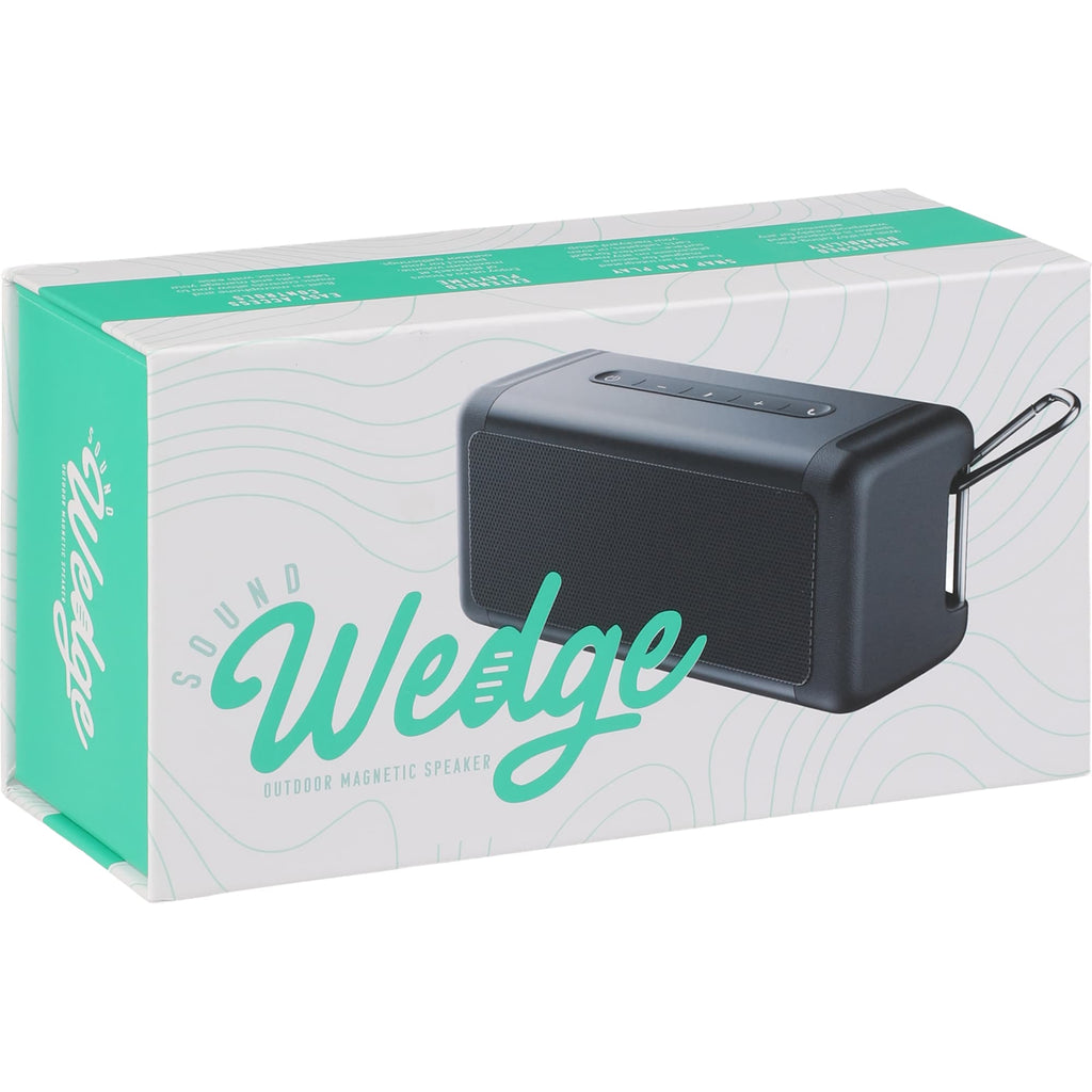 Sound Wedge Magnetic Speaker for Golf Carts, IP67 Full Color - Black - Packaging Front