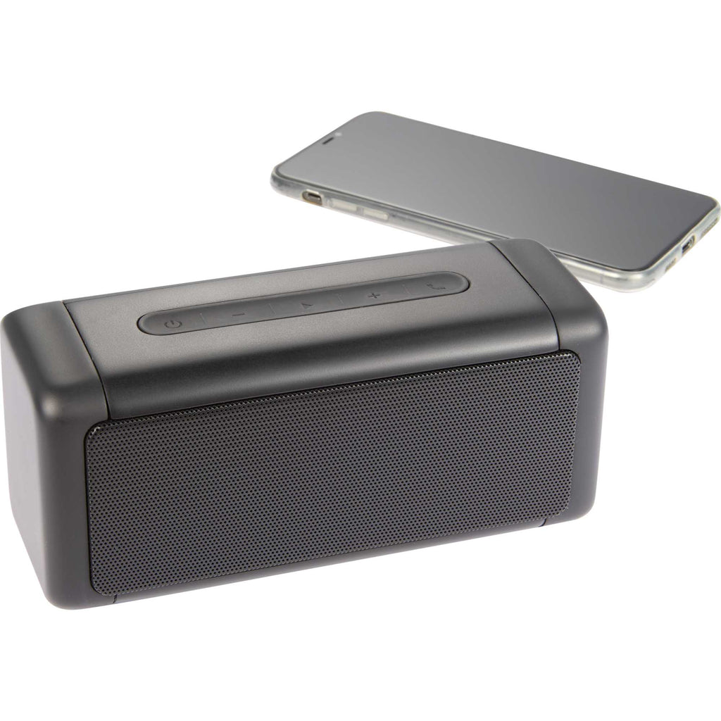 Sound Wedge Magnetic Speaker for Golf Carts, IP67 Full Color - Black - Right Angle Propped