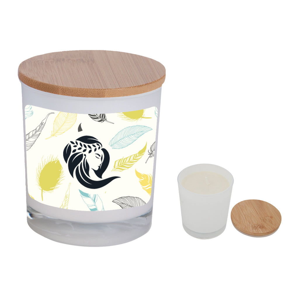 Soy Candle in Bamboo with a Full Color Label - White - Label